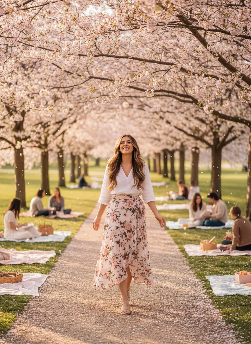 Floral Wrap Skirt