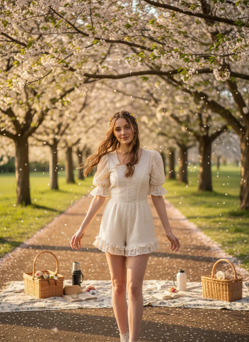 Eyelet Lace Romper