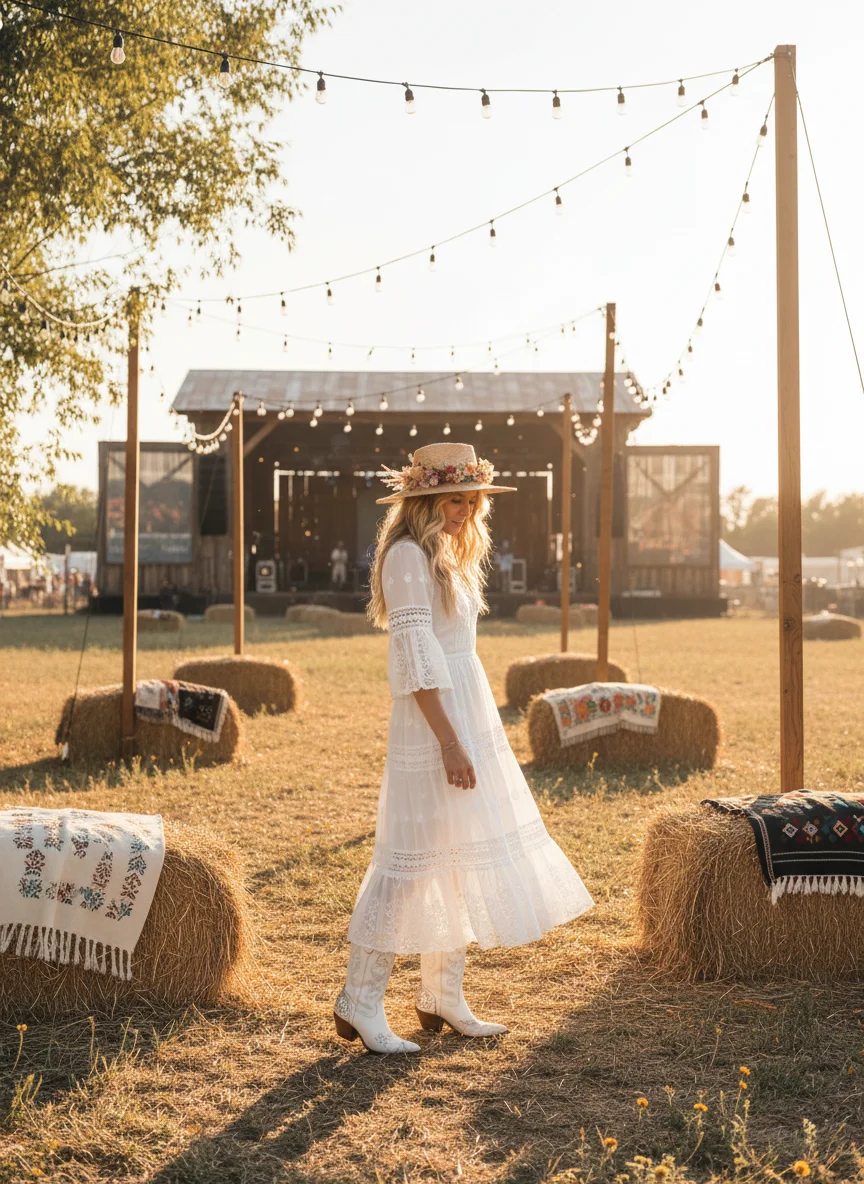 White Cowboy Boots
