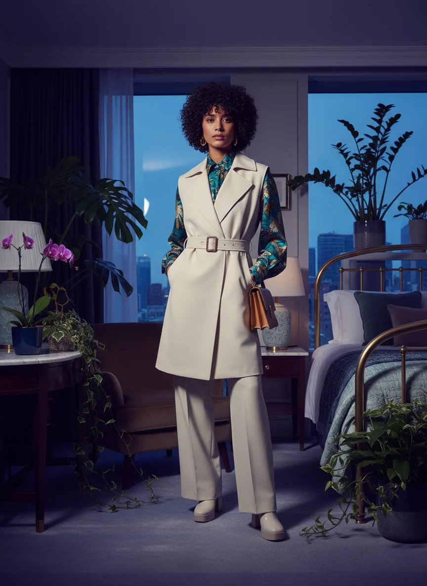 Sleeveless Trench Vest