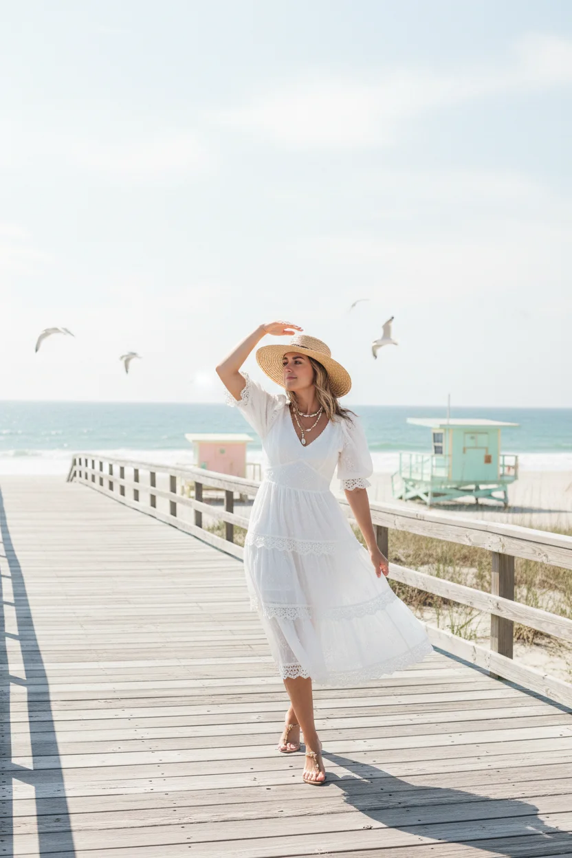 White Lace Summer Birthday Outfit