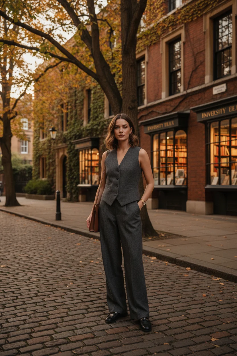 Vest Co-Ord Set with Loafers