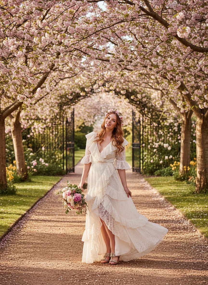 Ruffled Wrap Dress