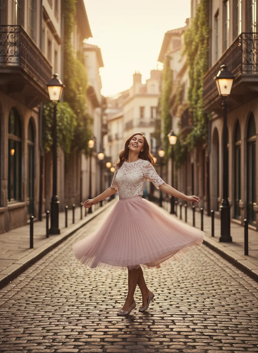 Tulle Midi Skirt