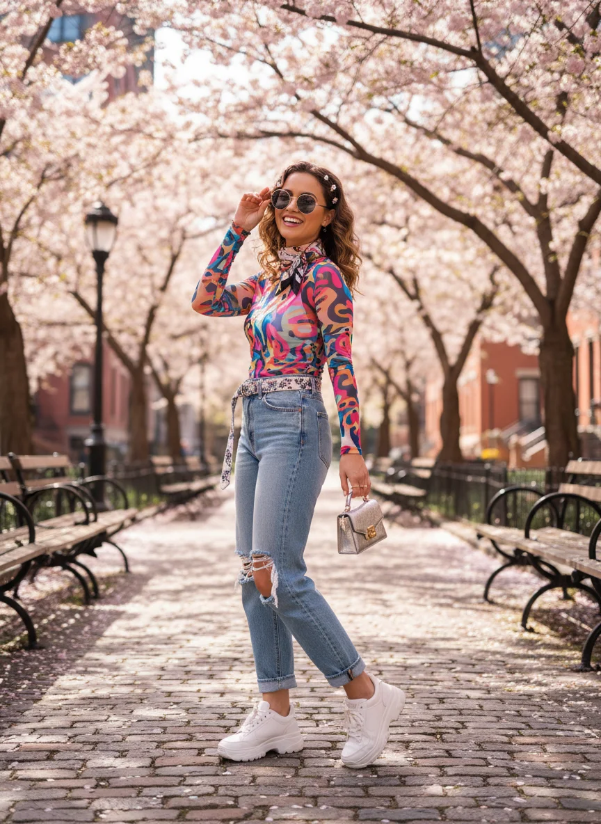 Mesh Long Sleeve Top