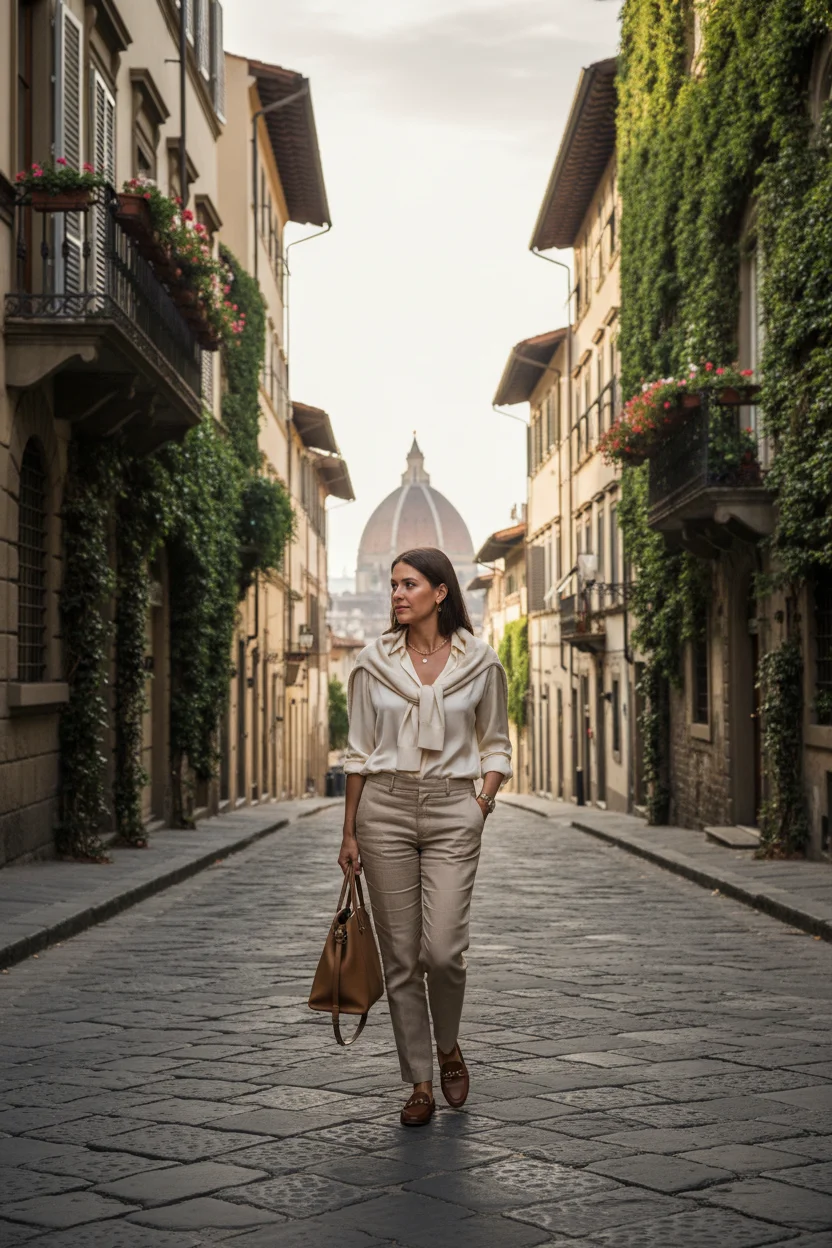 Beige Trousers