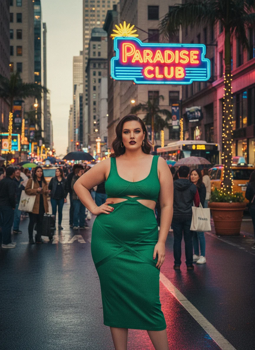 Cut-Out Midi Dress