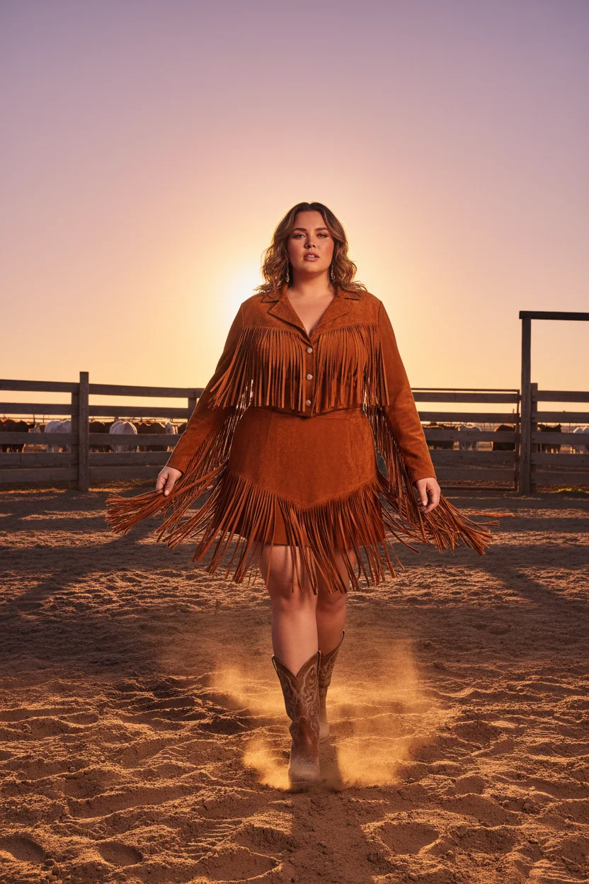 Fringe Suede Rodeo Look
