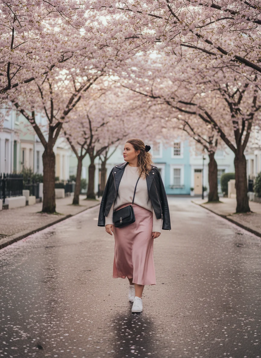 Silk Midi Skirt