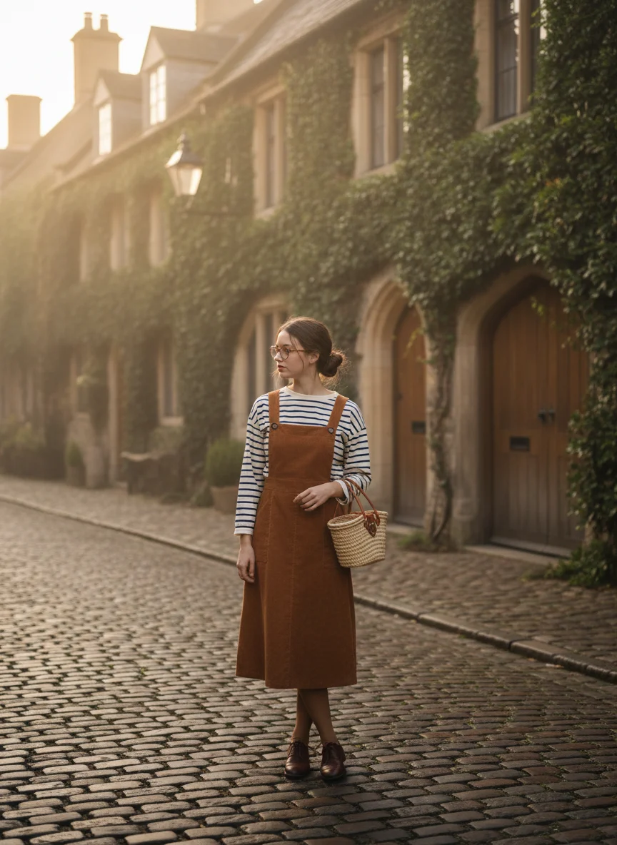 Corduroy Pinafore Dress