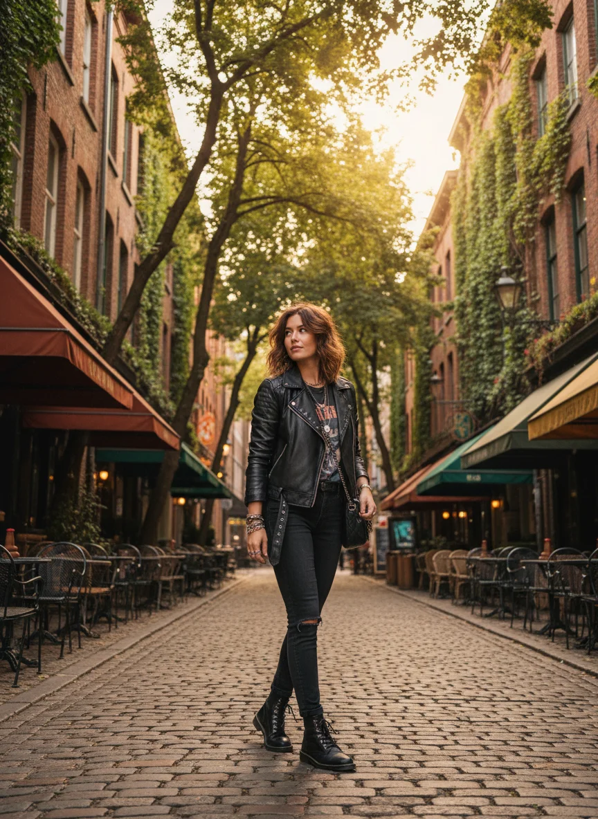 Faux Leather Moto Jacket