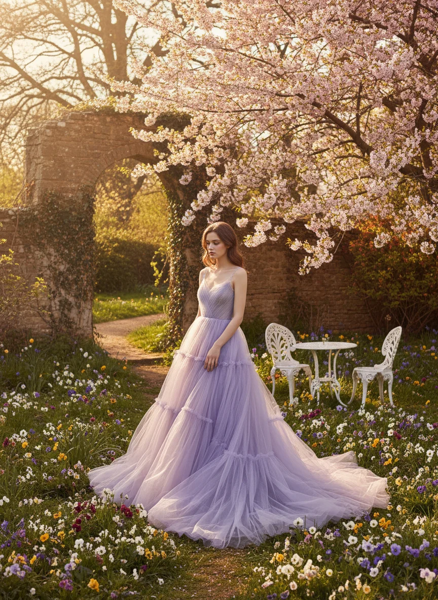 Lavender Tulle Dress