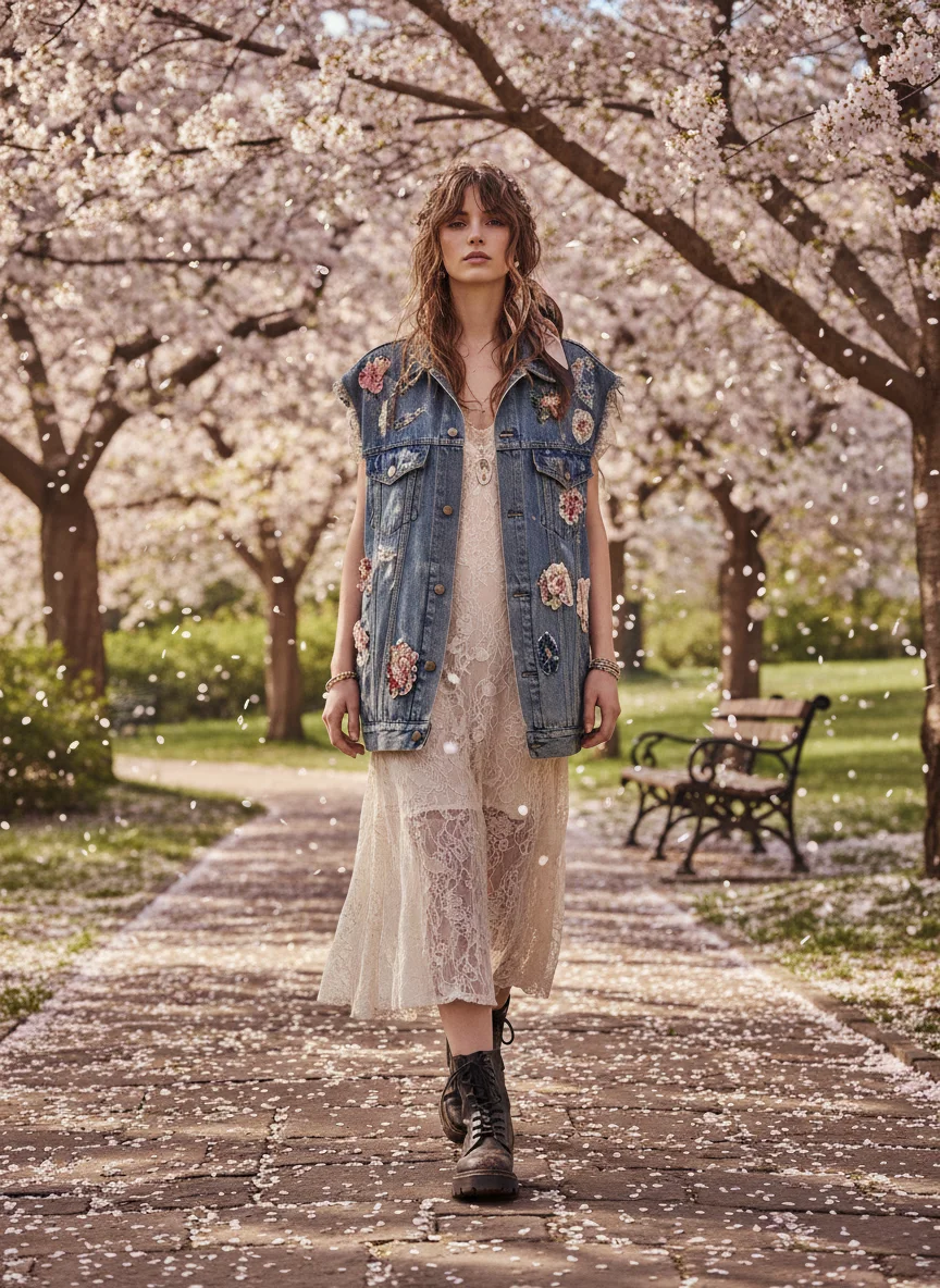 Oversized Denim Vest