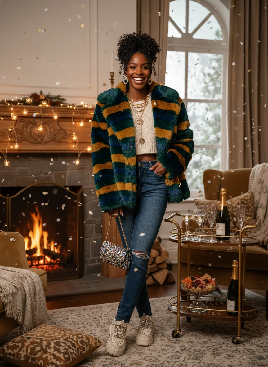 Statement Faux Fur Coat