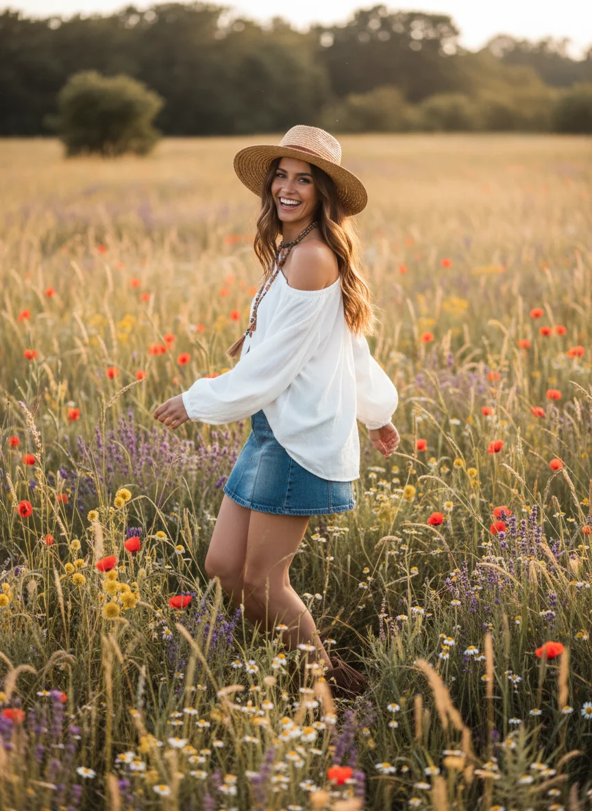 Denim Mini Skirt