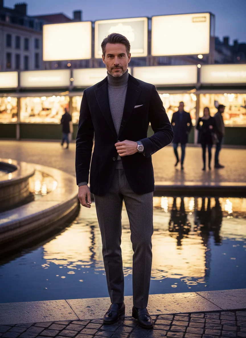 The Turtle Neck & Blazer Combo