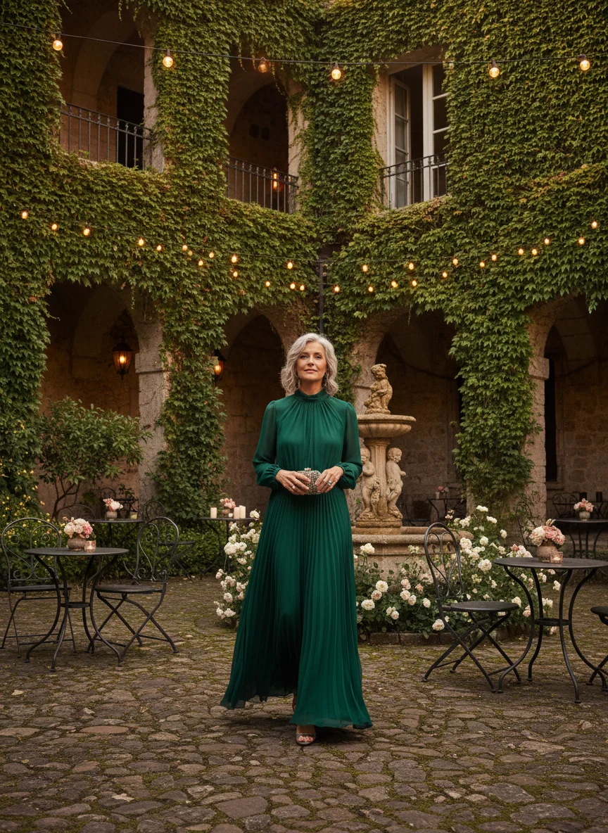 Pleated Maxi Dress