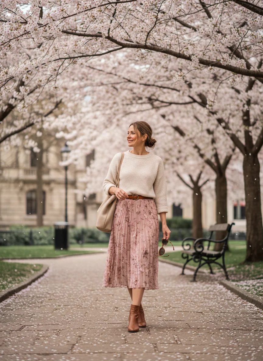 Midi Skirt and Sweater