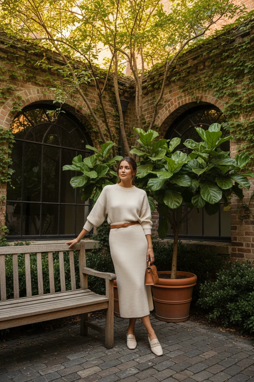 Knit Midi Skirt