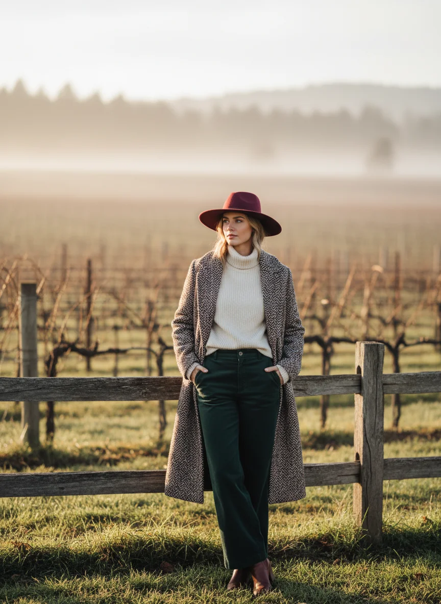 Corduroy Pants Winery Outfit