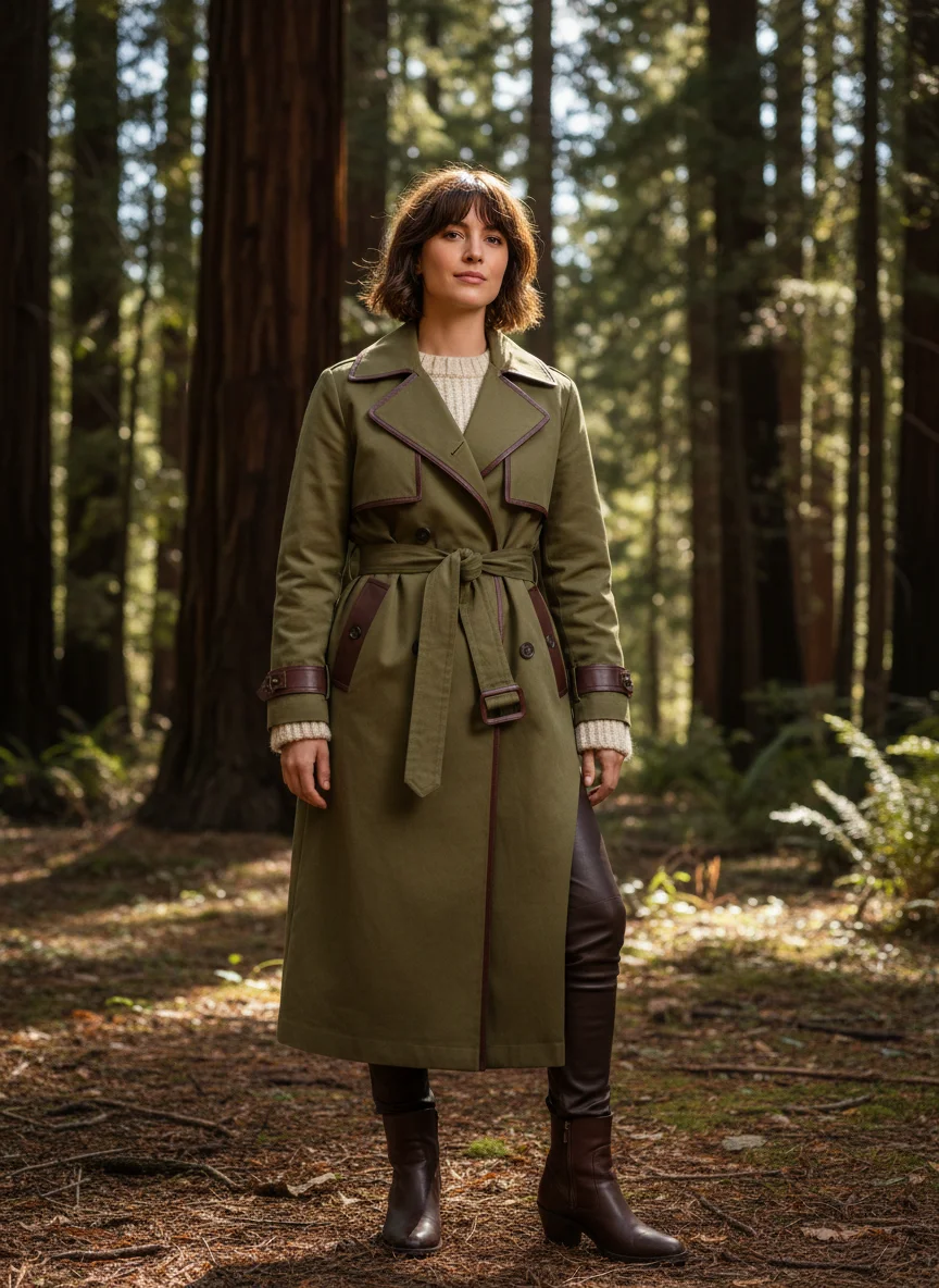Tie-Waist Olive Green