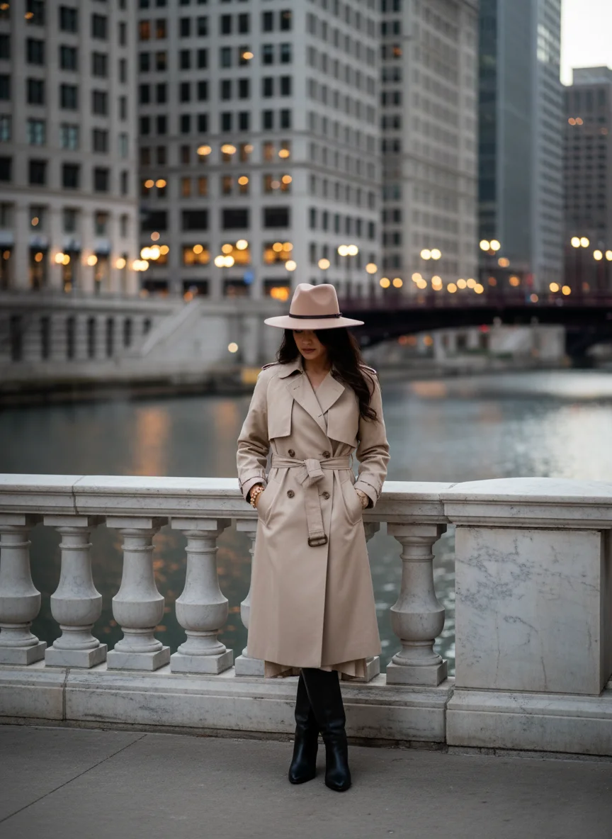 Classic Beige Belted Trench