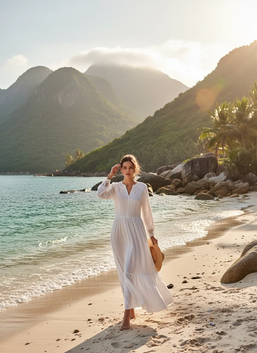 Flowy White Maxi Dress