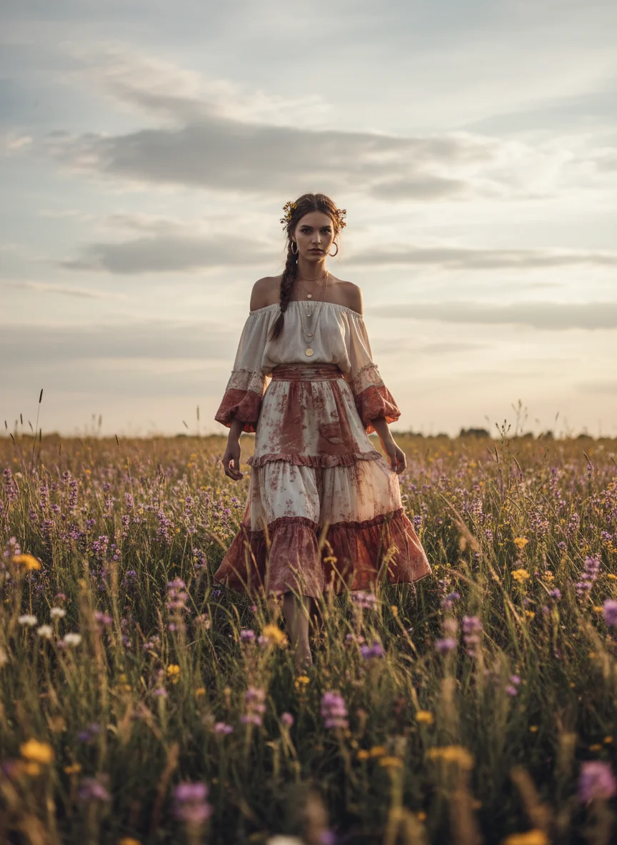 Flowy Tiered Midi Skirt