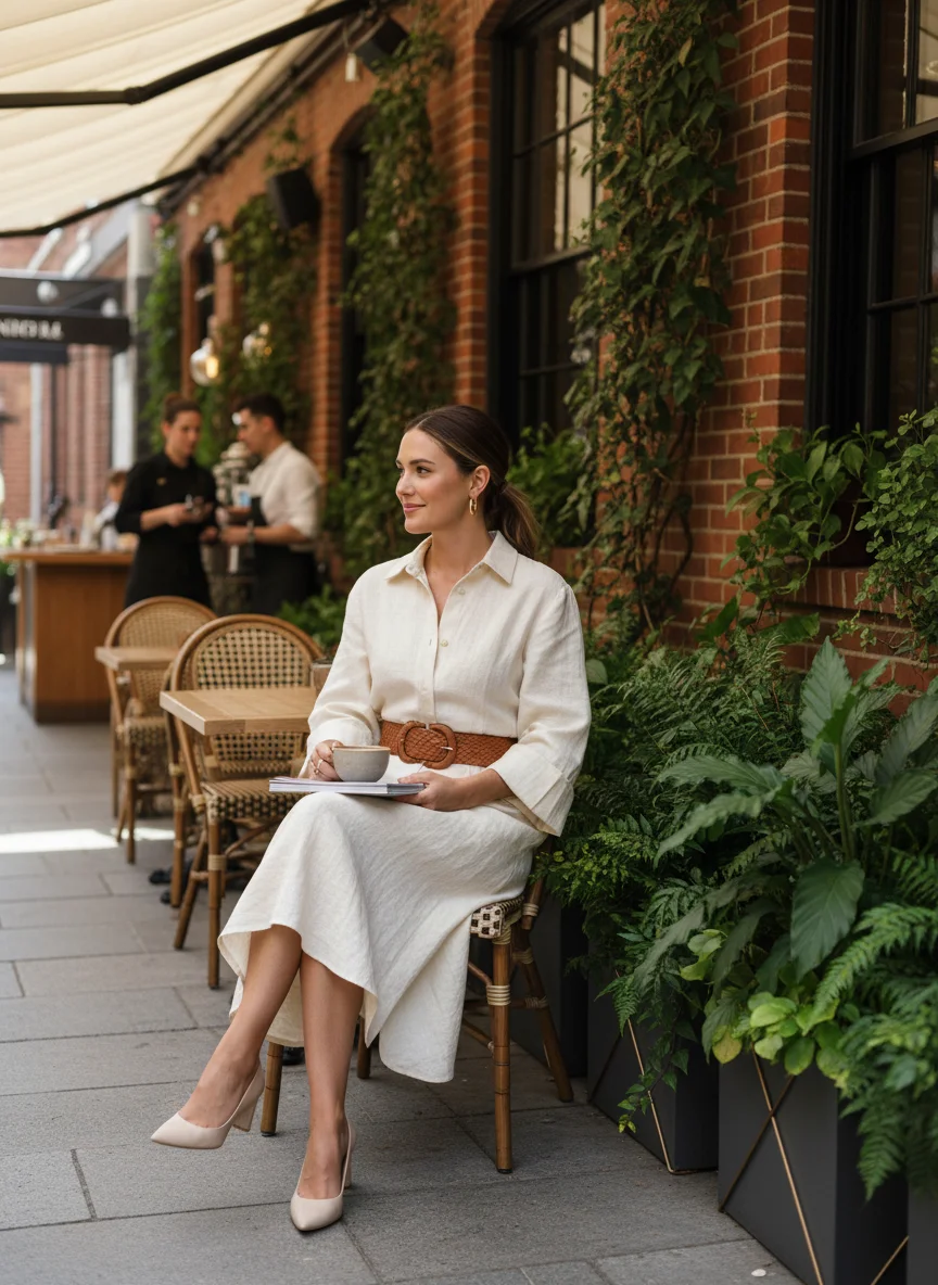 Belted Shirt Dress