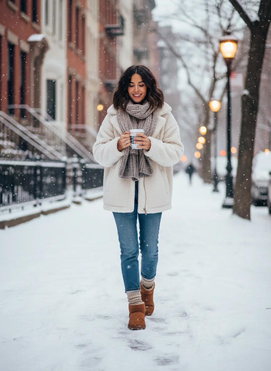 Sherpa Jacket & Mini Uggs