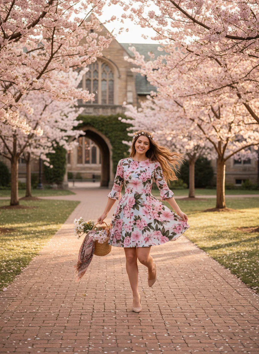 Floral A-Line Mini