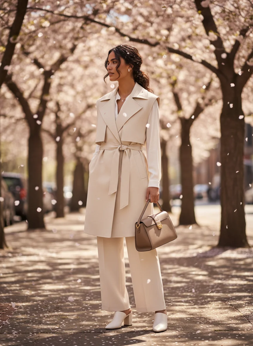 Sleeveless Trench Vest