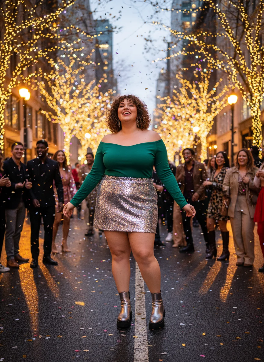 Sequined Mini Skirt