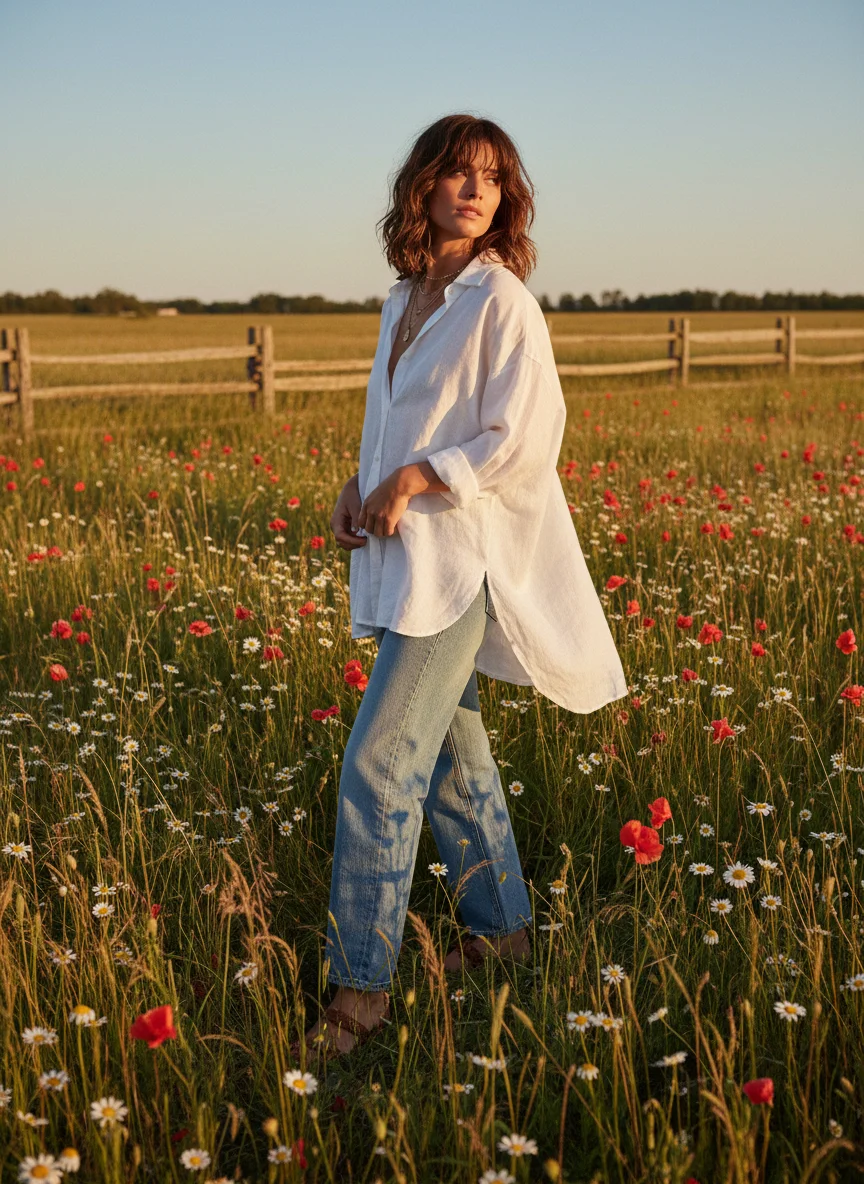Linen Button Down Shirt
