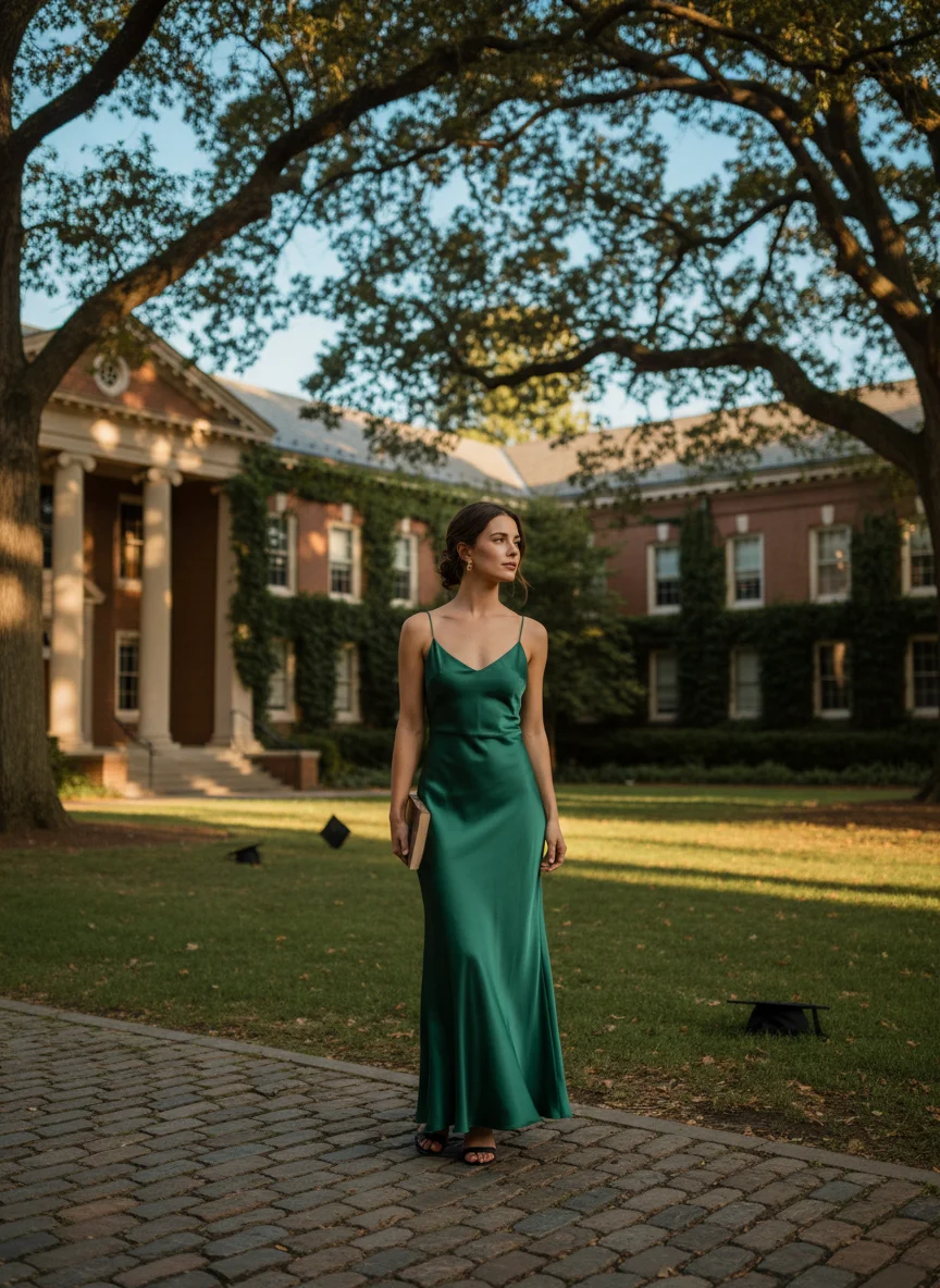 Emerald Green Slip Dress