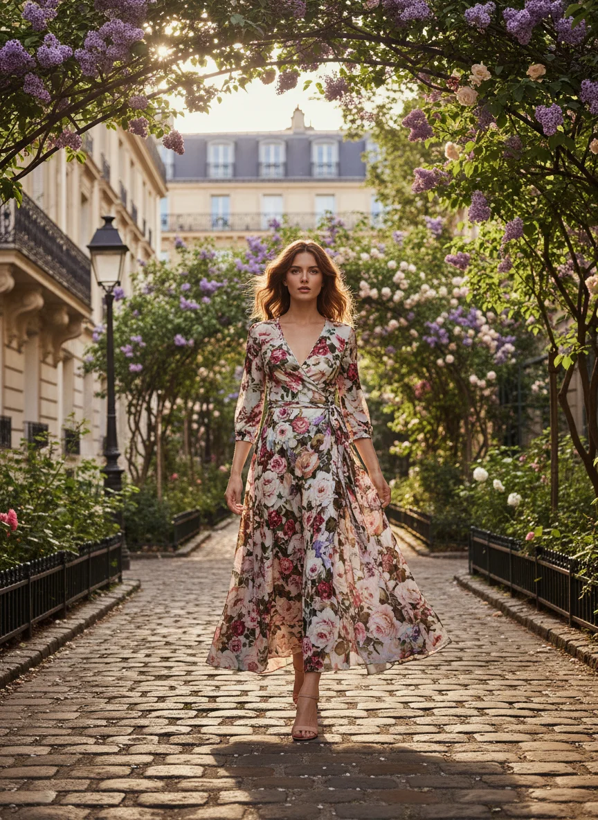Floral Wrap Dress