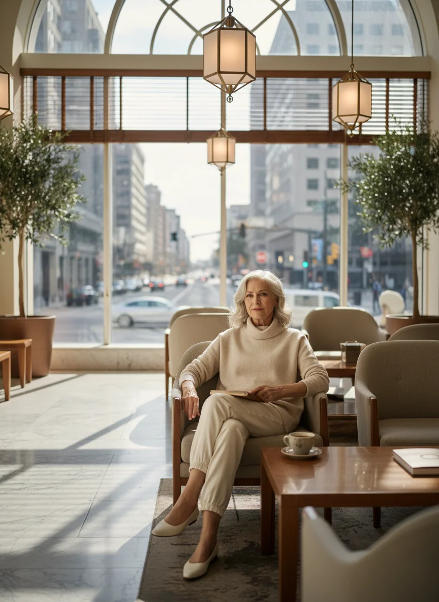 Silk Joggers and Cashmere Sweater