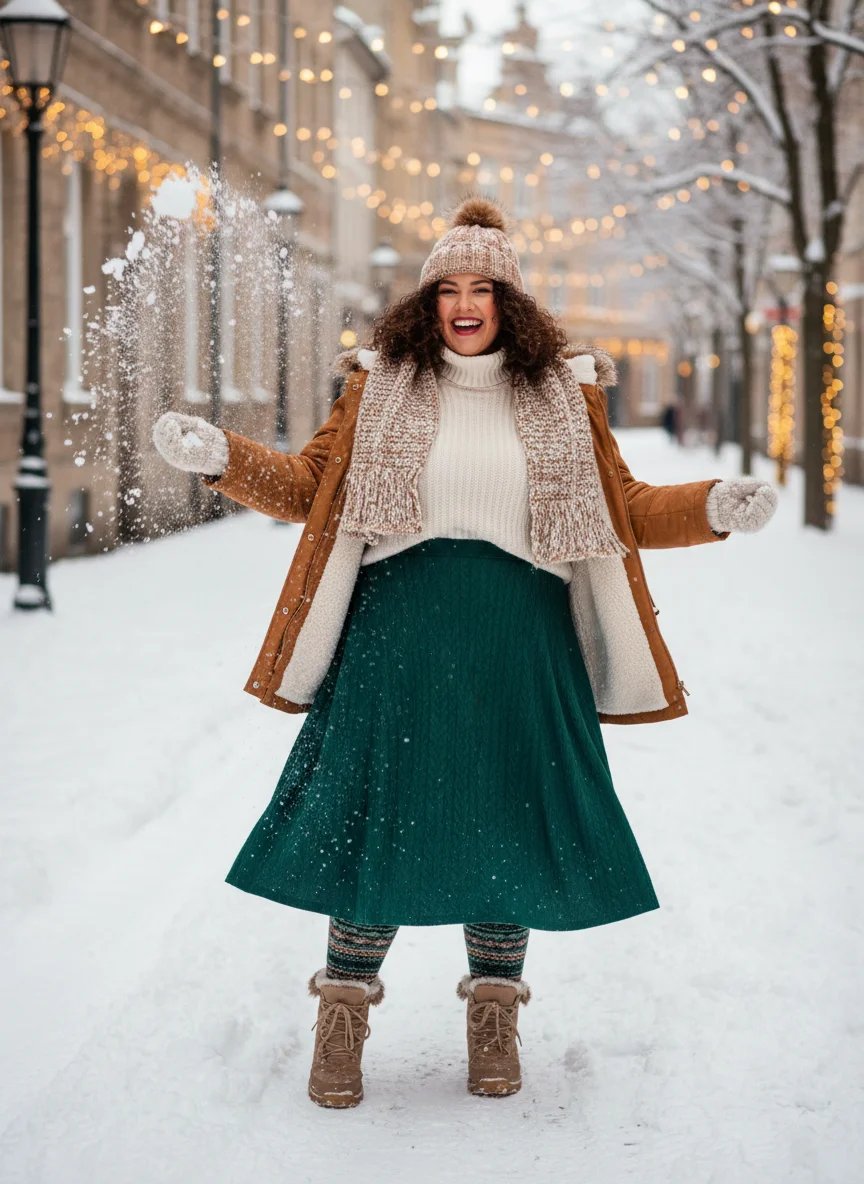 A-Line Skirt with Tucked Top