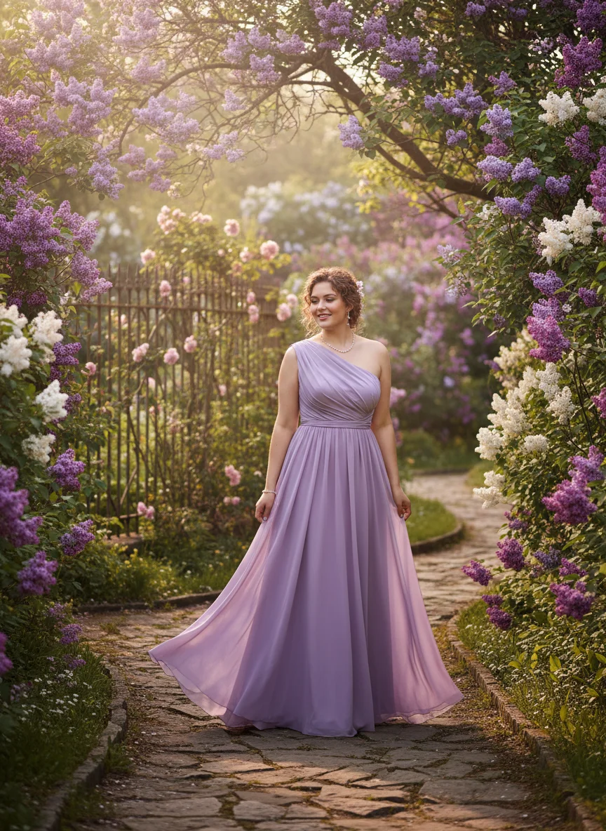 Lilac One-Shoulder