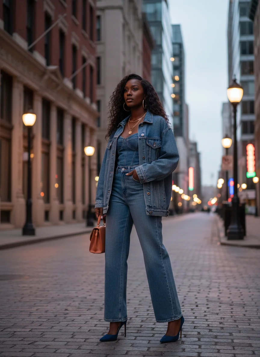 Denim on Denim with Heels