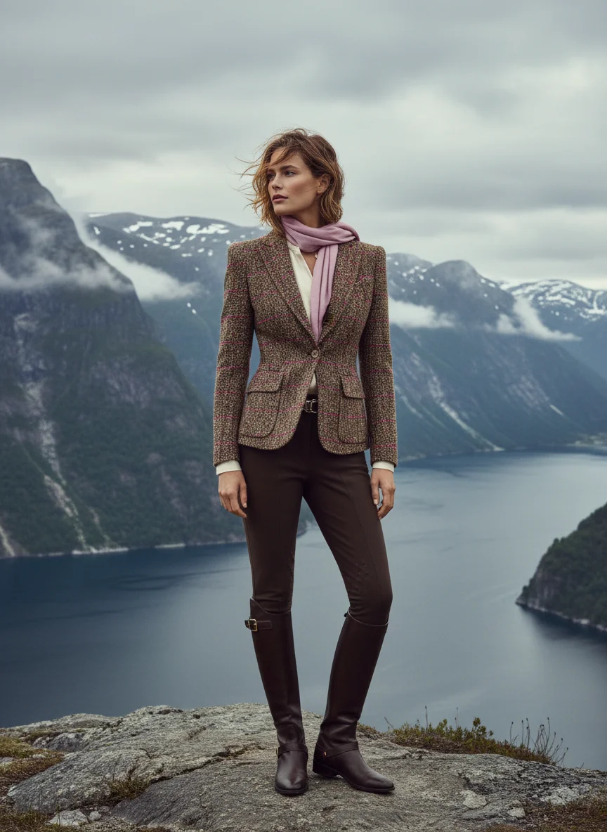 Tweed Blazer & Riding Boots