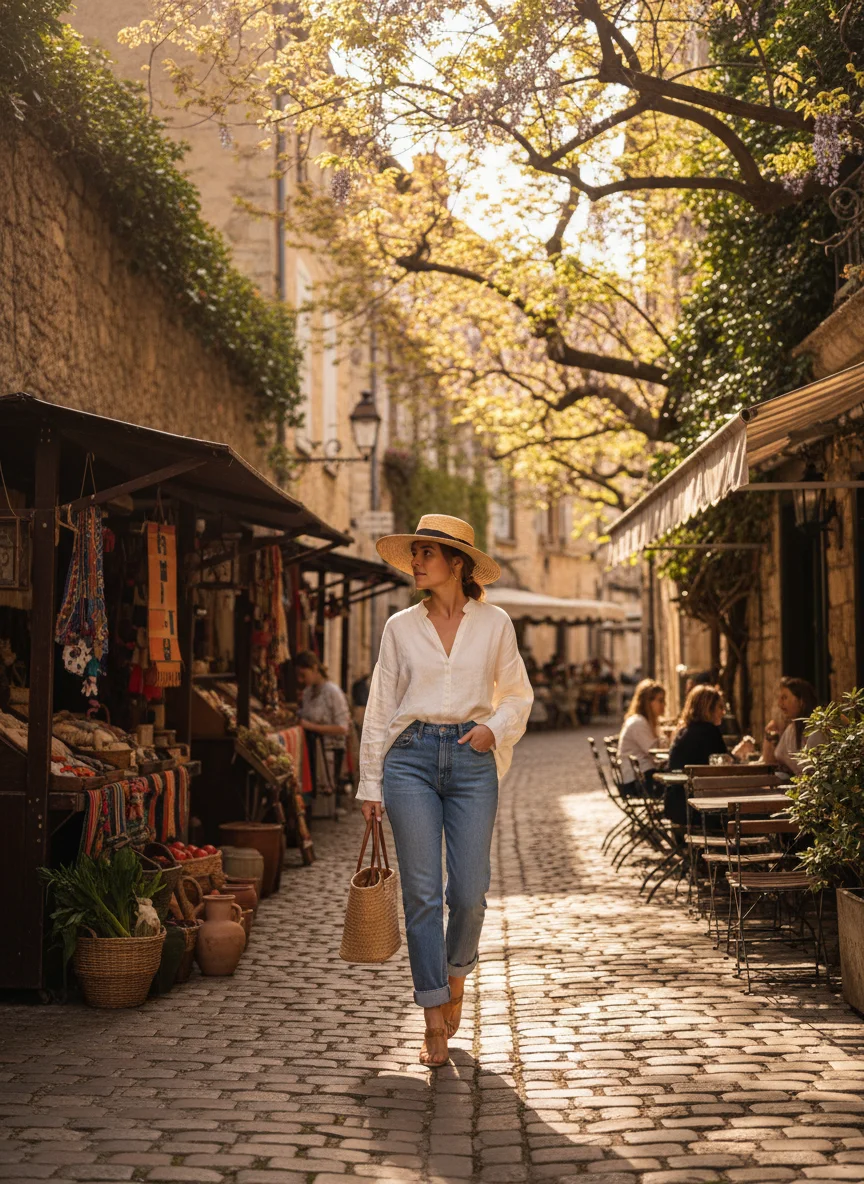 Straight Leg Blue Jeans