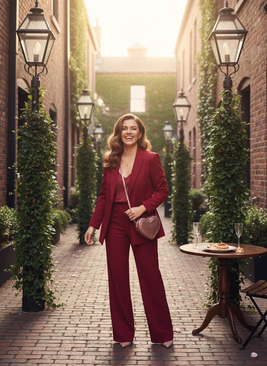 Red Blazer Set