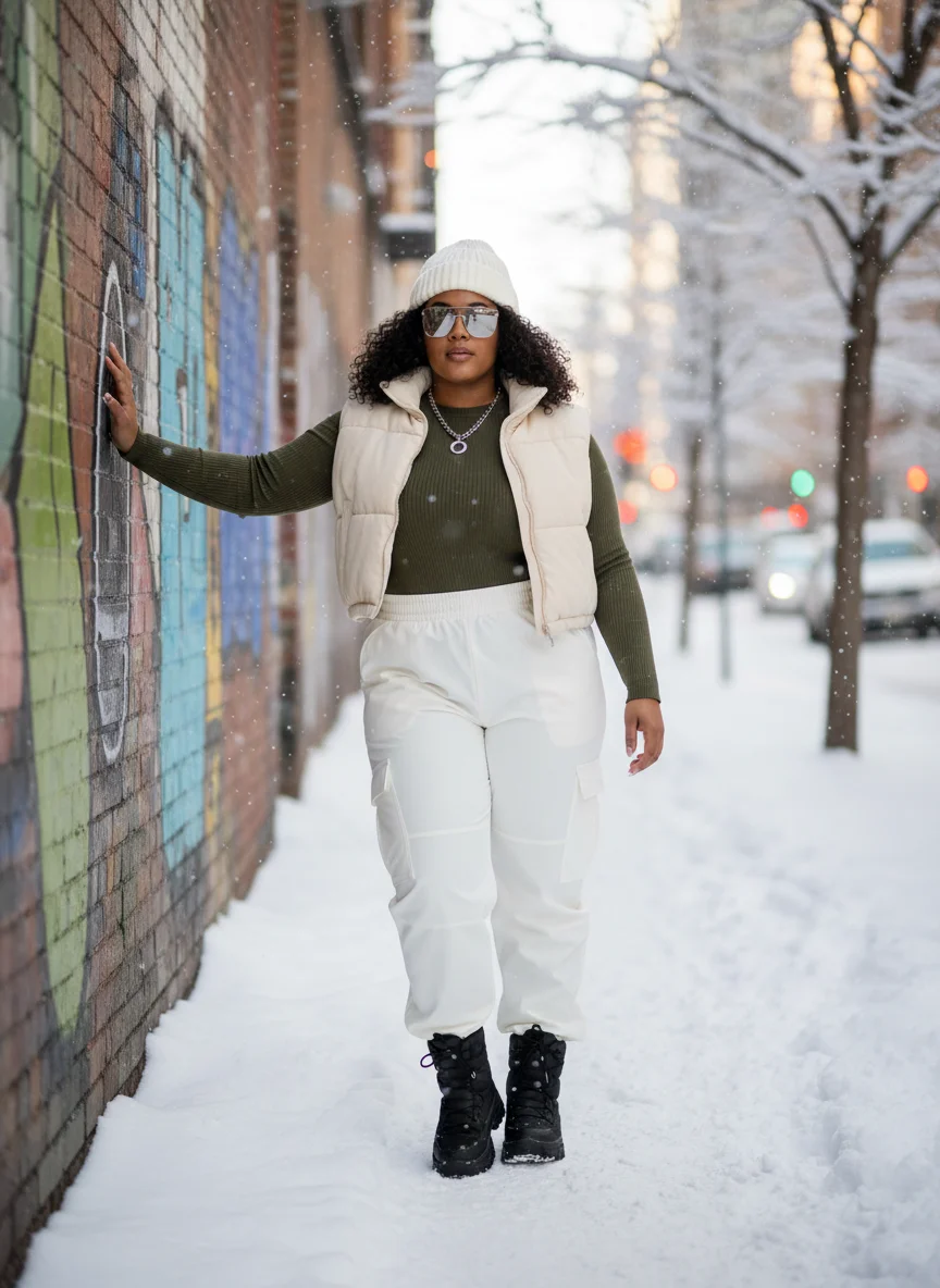 Cropped Puffer Vest