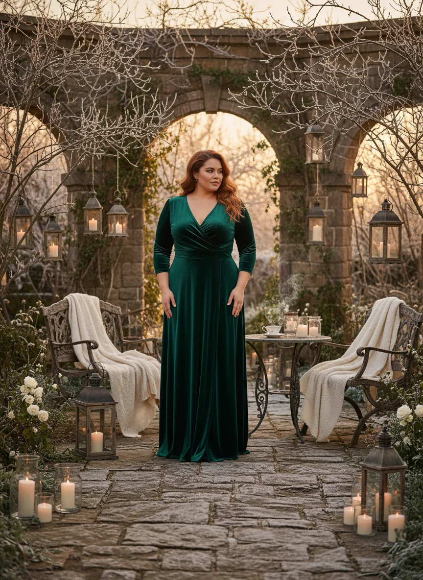 Emerald Velvet Wrap