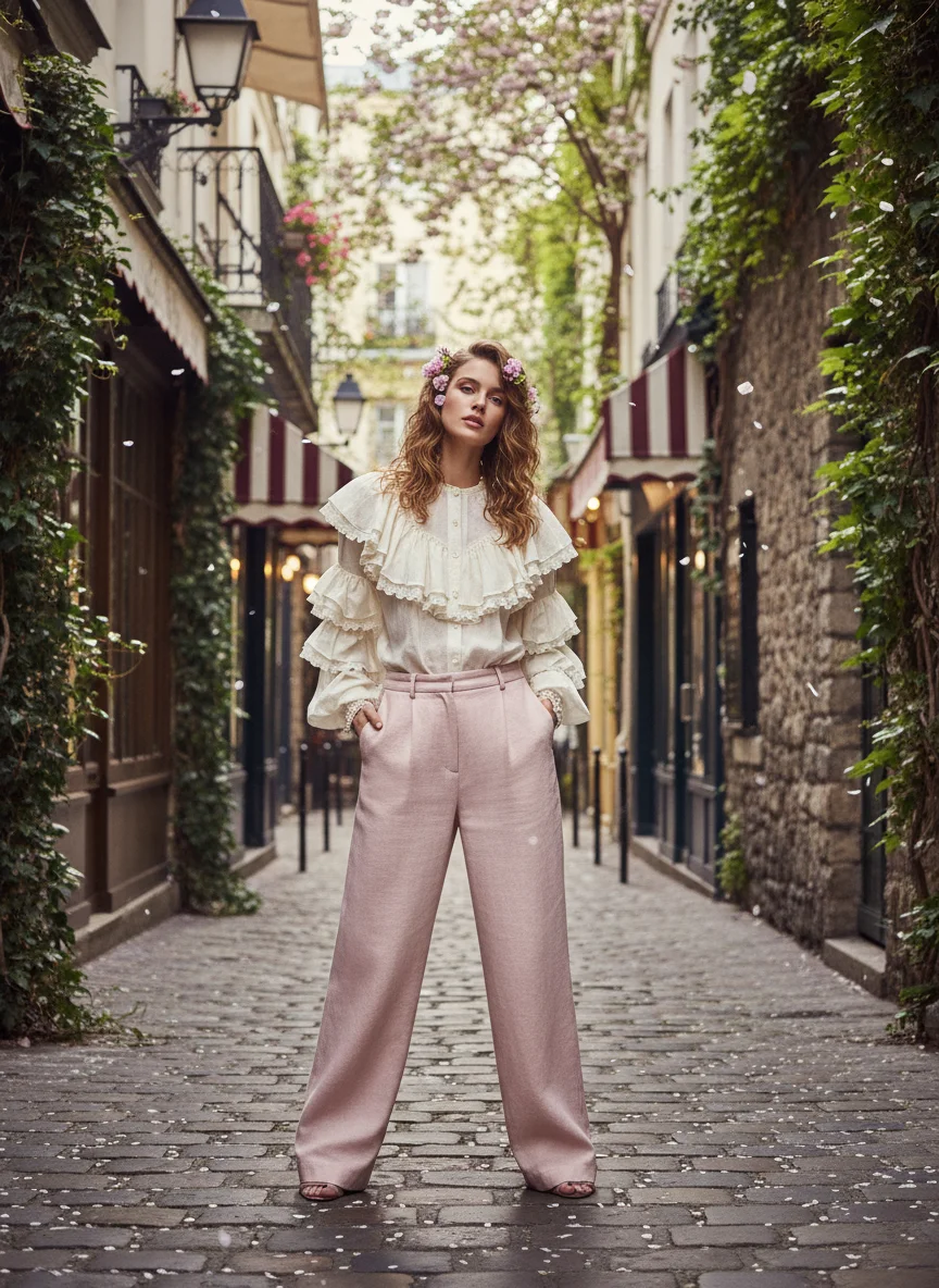 Romantic Ruffled Blouse
