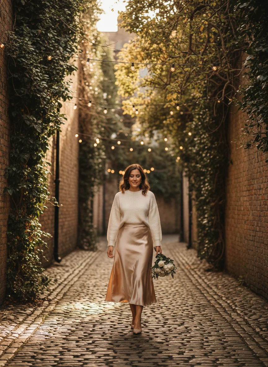 Satin Midi Skirt