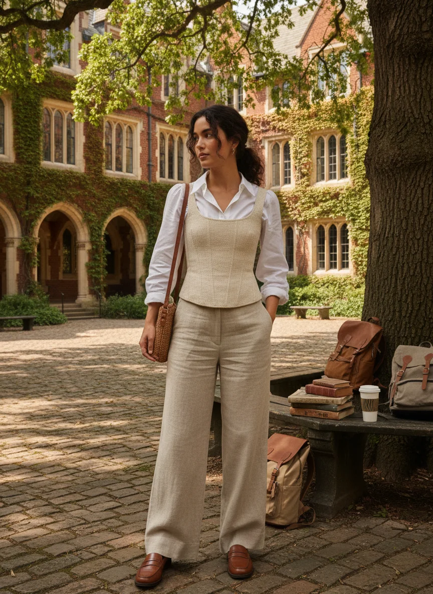Wide Leg Trousers and Corset Top