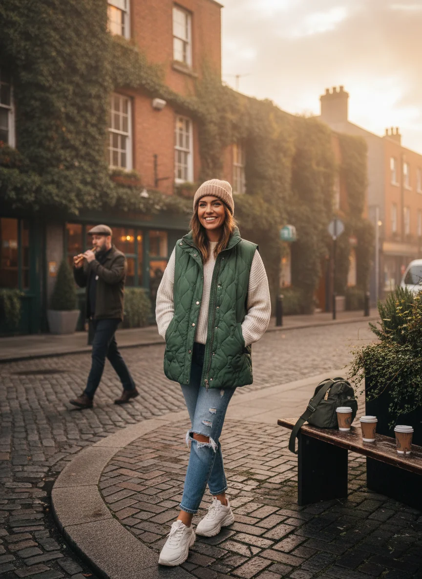 Green Puffer Vest