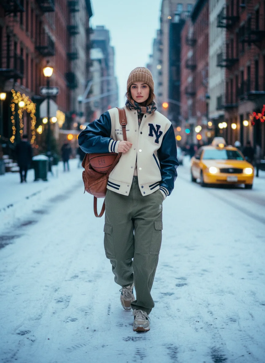 Varsity Jacket & Cargo Pants
